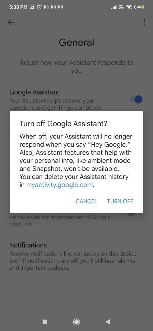 How To Stop Google Assistant From Popping Up