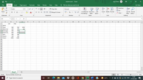 How To Sum Multiple Rows In Excel