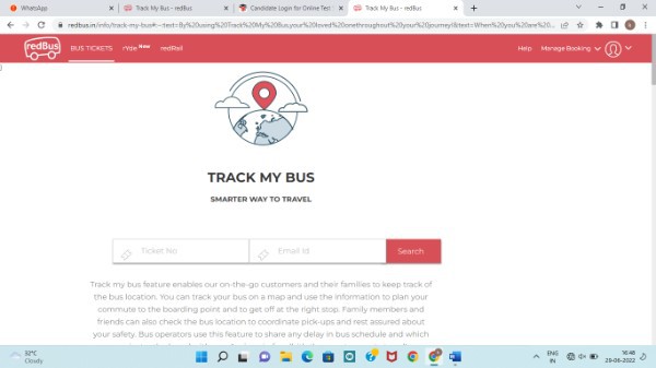How To Track redBus