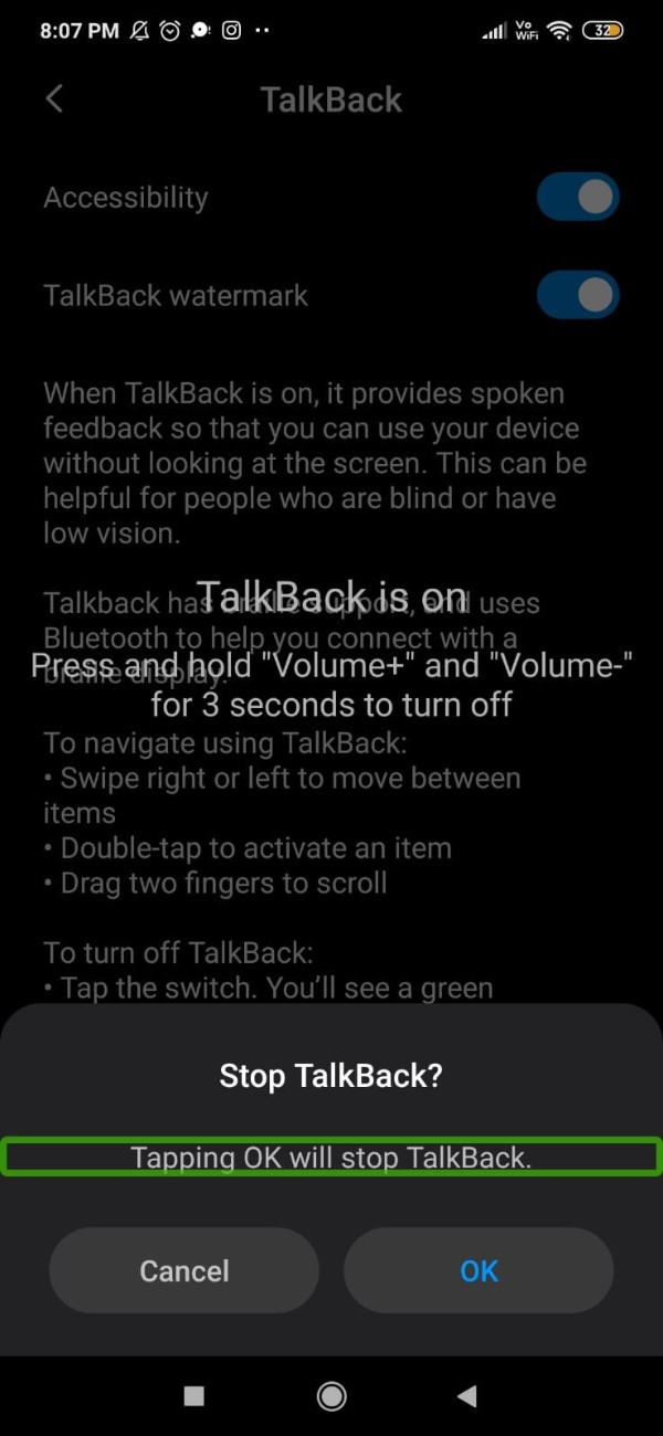 How To Turn Off Talkback In Redmi