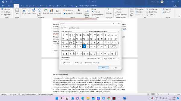 How To Type Math Symbols In Word