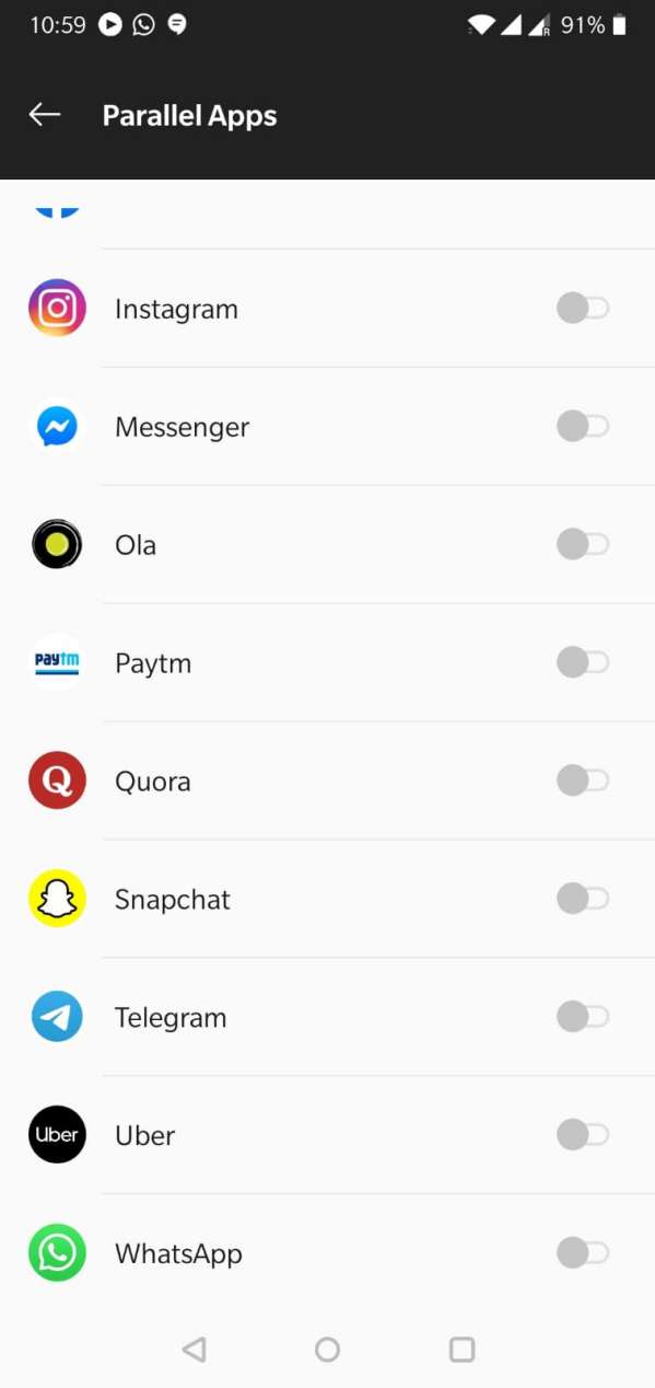 how to use two whatsapp in oneplus 6t