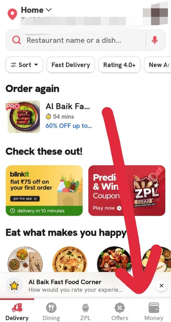 How To Use Zomato Wallet Money