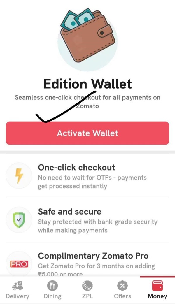 How To Use Zomato Wallet Money