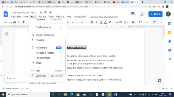 How To Write In The Margins In Google Docs