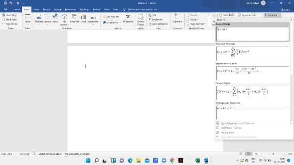 How To Write Math Equations In Word