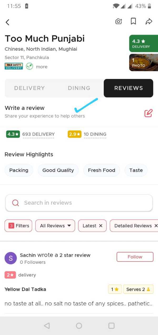 How To Write Review On Zomato