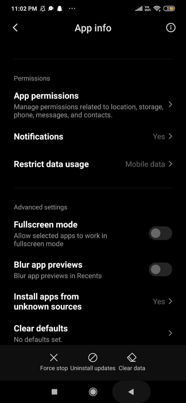 Reset Chrome Settings Android