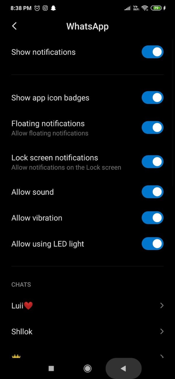 WhatsApp Notification Not Showing