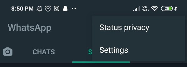 WhatsApp Status Privacy Only Share With