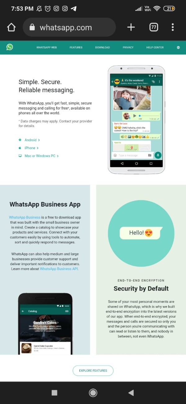 WhatsApp Web On Mobile