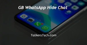 GB WhatsApp Hide Chat