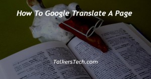 How To Google Translate A Page